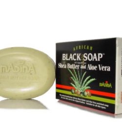 African Black Soap Shea Butter 3.5oz Item No S0023