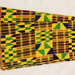 African Wax 6 yards Kente design fabric real African traditional print. Ankanra 100% cotton material.