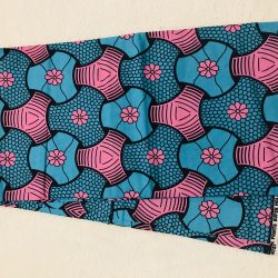 African Wax6 yards pink and blue y connection  African print. Ankanra 100% cotton material